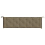 vidaXL Coussin de banc de jardin taupe mélangé 180x50x7 cm tissu