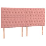vidaXL Sommier à lattes de lit avec matelas Rose 200x200 cm Velours