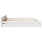 vidaXL Cadre de lit sans matelas blanc 180x200 cm bois massif de pin