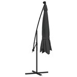 vidaXL Parasol en porte-à-feux et poteau métallique 350 cm Anthracite