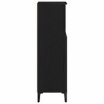 vidaXL Cabinet de salle de bain avec porte Chêne noir 30 x 30 x 100 cm