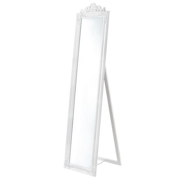 Miroir sur pied inclinable 160 x 40 cm blanc mat 03_0007961
