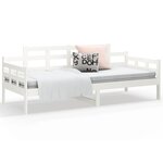 vidaXL Lit de jour sans matelas blanc bois de pin massif 80x200 cm