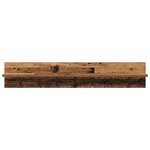 vidaXL Porte-manteau mural avec étagère Bois ancien 100 x 10.5 x 18 cm