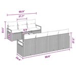 vidaXL Ensemble de canapé de jardin avec coussin 8 Pièces Beige Rouge