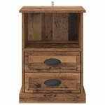 vidaXL Cabinet de chevet avec tiroir 2 Pièces Bois ancien 36 x 43 x 60 cm