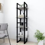 vidaXL Bibliothèque 4 niveaux Sonoma gris 40x30x140 cm Bois