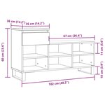 vidaXL Armoire à chaussures Blanc 102x36x60 cm Bois d'ingénierie