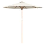 vidaXL Parasol de jardin Crème blanc 240x260 cm Bambou