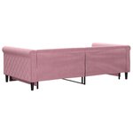 vidaXL Lit de jour avec lit gigogne rose 100x200 cm velours