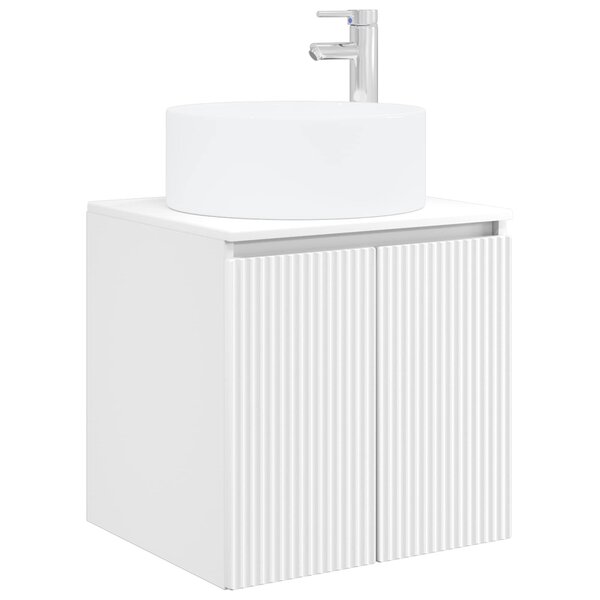 vidaXL Meuble de lavabo mural Blanc 49 5 x 44 5 x 65 5 cm