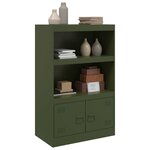 vidaXL Buffet vert olive 67x39x107 cm acier