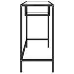 Bureau table poste de travail meuble d'ordinateur informatique étude d'ordinateur Transparent 100 x 36 x 74 cm verre transparent 02_0023765