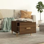 vidaXL Tables basses 2 Pièces chêne marron 50x50x40 cm bois d'ingénierie