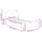 vidaXL Cadre de lit pour enfants avec tête de lit Rose 90 x 190 cm