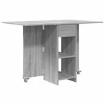 vidaXL Table à dîner 115 x 70 x 75 cm Bois d'ingénierie Sonoma gris
