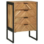 vidaXL Highboard 50x35x75 cm en bois massif d'acacia