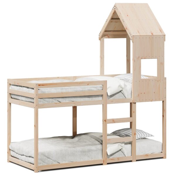vidaXL Lit superposé sans matelas 75x190 cm bois de pin massif
