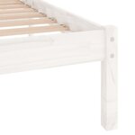 vidaXL Cadre de lit sans matelas blanc bois massif