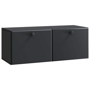 vidaXL Meuble TV mural 78 5 x 31 x 30 cm Noir Bois d'ingénierie