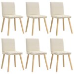 vidaXL Chaises à manger lot de 6 Lin