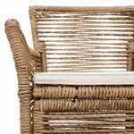 vidaXL Chaise d'Extérieur avec coussin 2 Pièces Beige et crème polyrotin