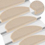 vidaXL Tapis d'escalier autocollants 30 Pièces 65x21x4 cm berbère