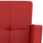 vidaXL Tabourets de bar lot de 2 rouge similicuir