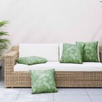 vidaXL Coussins Éparpillés 4 pc Tissu en Polyester Motif feuilles