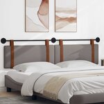 vidaXL Tête de lit suspendue Taupe PU antique