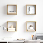 vidaXL Étagères Murales Chêne Artisan MDF avec placage 26 x 15 x 26 cm