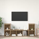 vidaXL Ensemble de meubles TV 3 Pièces Marron 107 x 35 x 37 cm