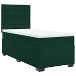 vidaXL Sommier à lattes de lit avec matelas Vert foncé 90x190 cm