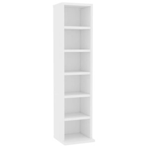 vidaXL Armoire à CD Blanc 21x20x88 cm Bois d'ingénierie