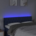 vidaXL Tête de lit à LED Bleu 160x7x78/88 cm Tissu