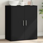 vidaXL Buffet noir 79x38x80 cm bois d'ingénierie