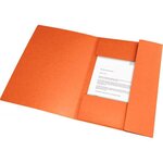 Chemise A4 carte lustrée TOP File 3 rabats à élastique HAVANE Orange ELBA