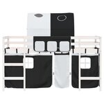 vidaXL Lit mezzanine enfants avec tunnel sans matelas 80x200 cm