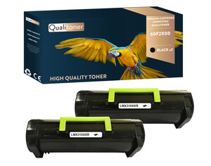 Qualitoner x2 toners 60f2x00 noir compatible pour lexmark
