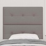 vidaXL Tête de lit LED avec bandes LED Taupe 90 cm tissu
