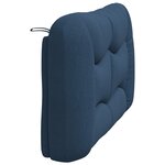 vidaXL Coussin de tête de lit Hvar bleu 120 cm tissu