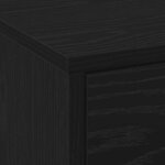 vidaXL Meuble TV avec LEDs Chêne Noir 140x34x40 cm Bois d'ingénierie