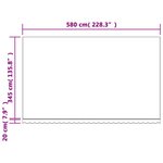 vidaXL Tissu de remplacement pour auvent rayures multicolores 6x3 5 m