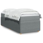 vidaXL Sommier à lattes de lit et matelas Gris clair 90x190 cm Tissu