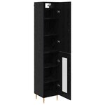 vidaXL Haut Armoire Chêne noir 34 5 x 34 x 180 cm Bois d'ingénierie