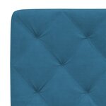 vidaXL Lit avec matelas bleu 180x200 cm velours
