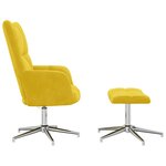 vidaXL Chaise de relaxation avec tabouret Jaune moutarde Velours