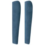 vidaXL Tête de lit avec oreilles Bleu foncé 163x23x118/128 cm Velours