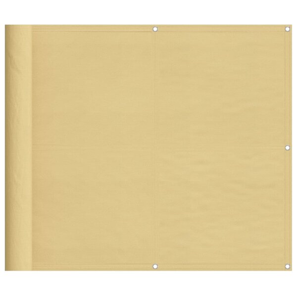vidaXL Écran de balcon sable 90x1000 cm 100  polyester oxford