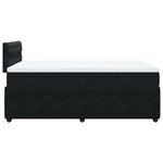 vidaXL Sommier à lattes de lit avec matelas Noir 120x200 cm Velours
